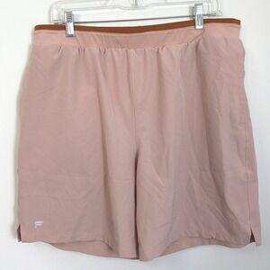 Fabletics Shorts Mens XL Coral Pink Fundamental 7" Athletic‎ Workout Gym Unlined